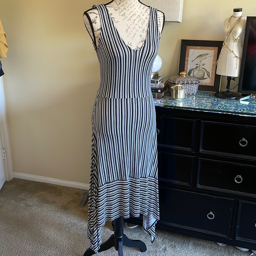 Mark. For Avon Black & White Maxi Tank Dress